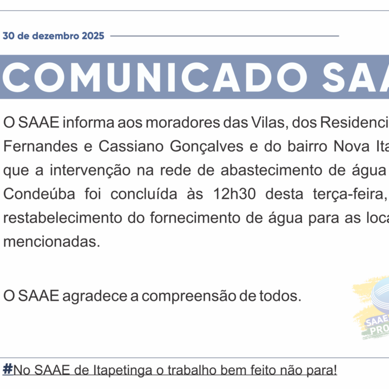 Comunicado 30-12-2025
